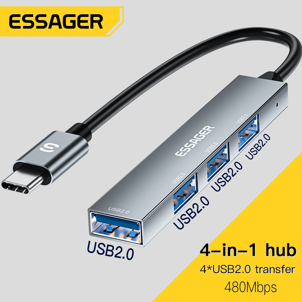 Usb Hub Type C - Essager 4 in 1 USB C