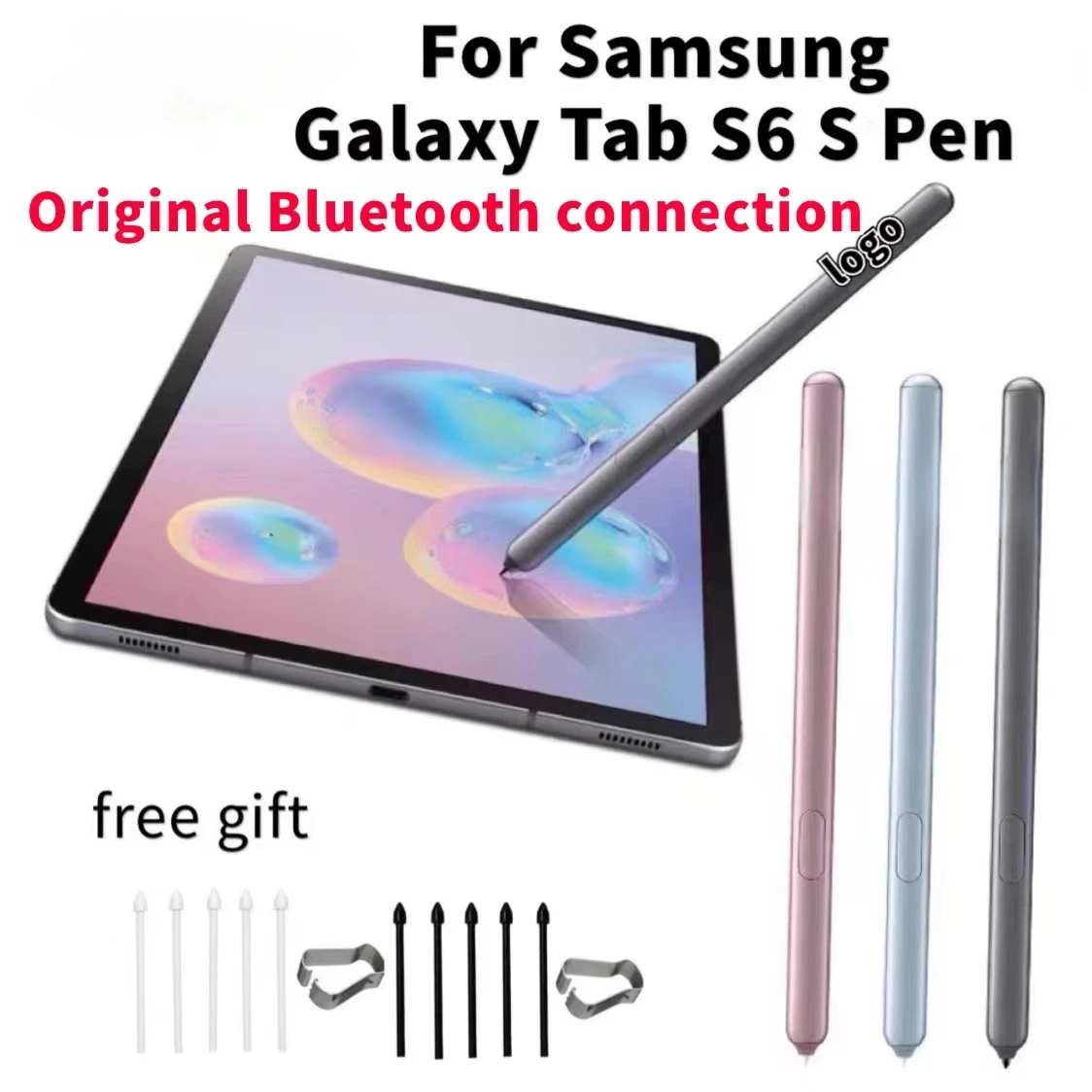 Bluetooth Trackpad - Samsung Galaxy Tab s6 SM-T860 SM-T865用のオリジナルのタブレットペン,交換用ペン,タッチスクリーン,Bluetooth付き