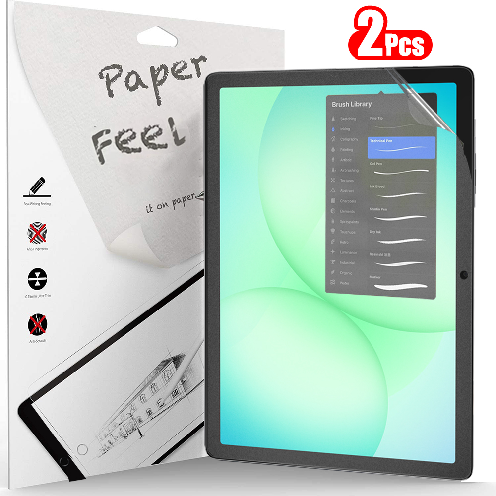 Paper Feel Screen Film - 2 個の紙のような感触のスクリーンプロテクター、Samsung Galaxy Tab A11 A9