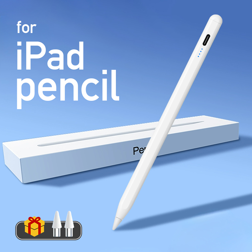 Tablet Accessories For Kids - Apple Pencil対応スタイラスペン、LED電源インジケーター付き、パームリジェクション機能搭載、2022、2021、2020、2019、2018 iPad用タッチペン