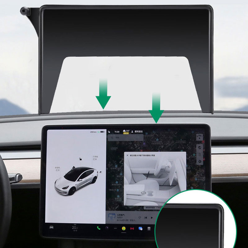 Tesla Tablet Accessories - スクリーン電話スタンドベーステスラモデル 3/Y スクリーン車の電話マウントモデル 3 Y スクリーンマウント車のタブレットホルダー車のアクセサリー