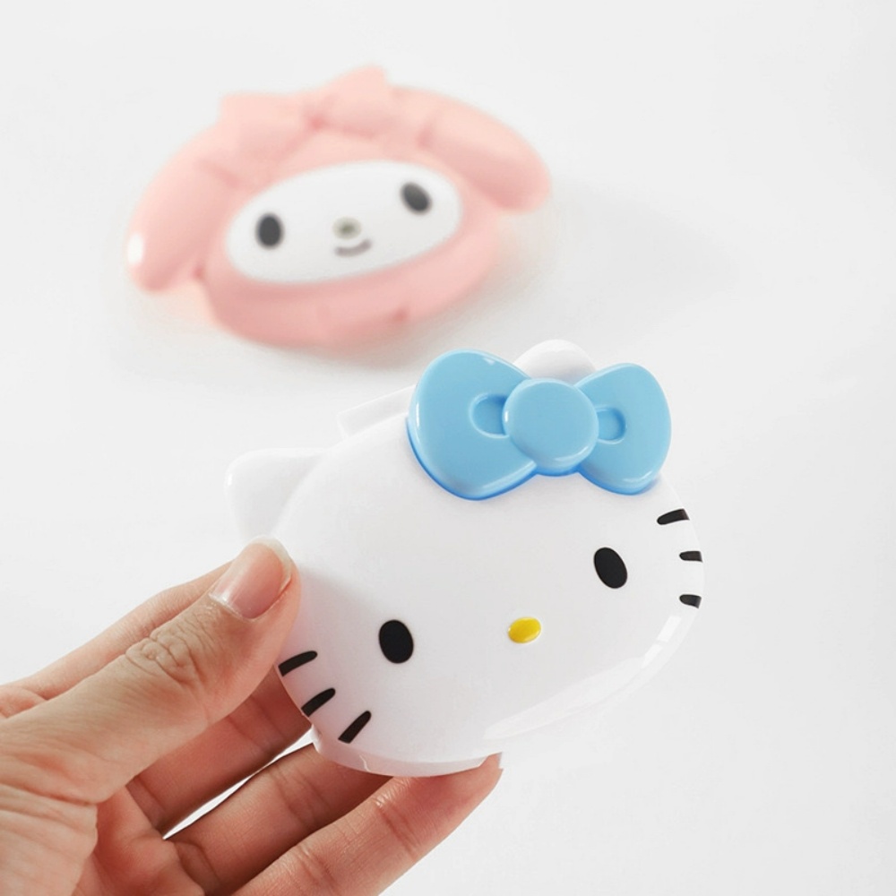 Essential Tablet Accessories - 本物のサンリオマイメロディ4グリッドピルボックスポータブルトラベルメディスンオーガナイザー密封ピルケース毎日のビタミン錠剤保管用