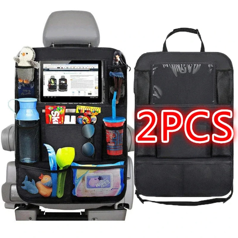 Tablet Accessories For Kids - カーシートバックオーガナイザー 9 収納ポケット タッチスクリーンタブレットホルダープロテクター付き 子供用 カーアクセサリー