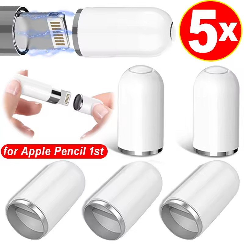 Essential Tablet Accessories - Apple Pencil 1用磁気ペンキャップ スタイラスペン保護カバー 交換用マグネットタブレットペンキャップ iPencil