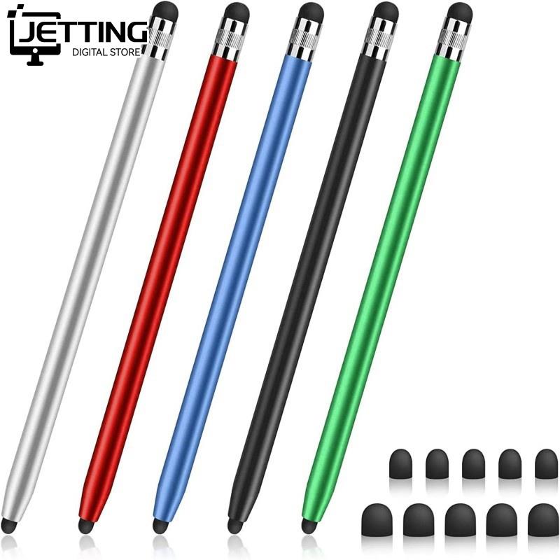 Tablet Accessories For Kids - IPadおよびタブレット用のデュアルシリコン静電容量式タッチスクリーンペン,14cm,さまざまな色