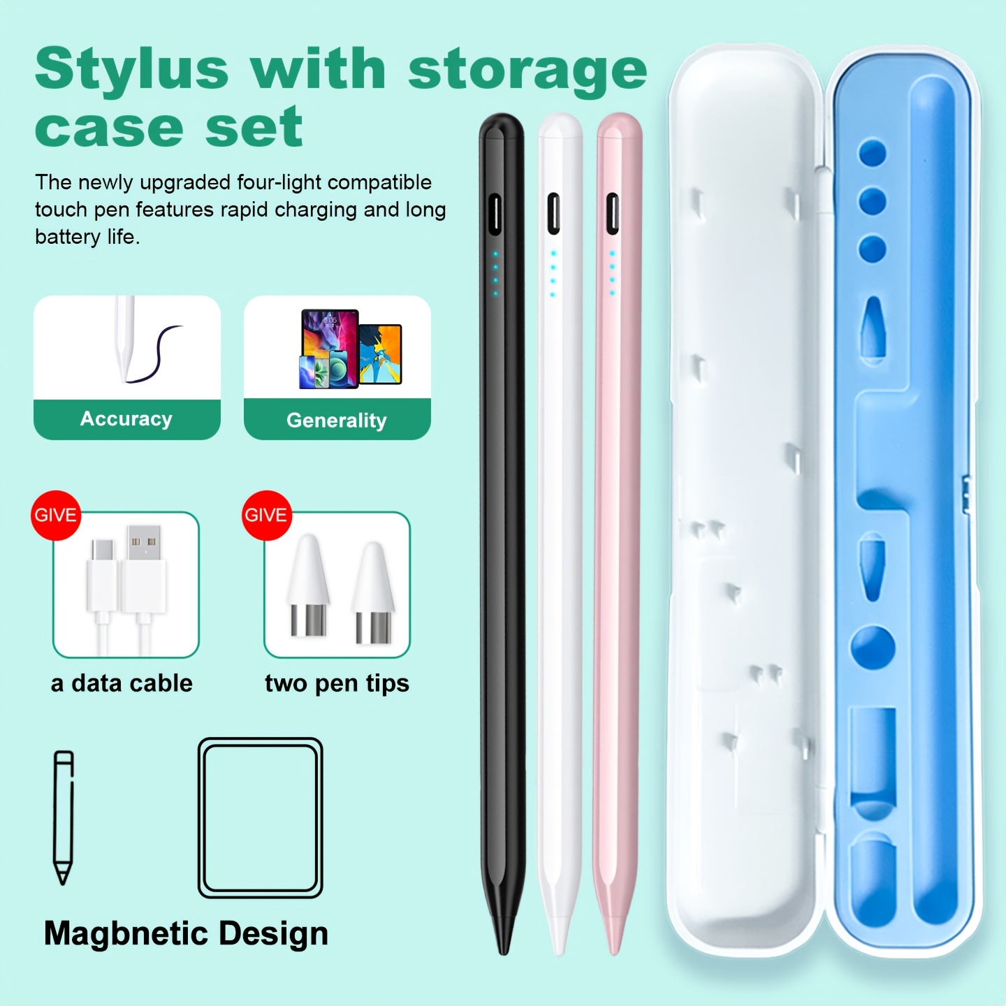Tablet Accessories For Kids - ユニバーサルアンドロイド用サムスンギャラクシータブA9 A9Plus A8 A7 A7liteタブレットSペンシルタッチスクリーンスタイリストペン書き込み描画用