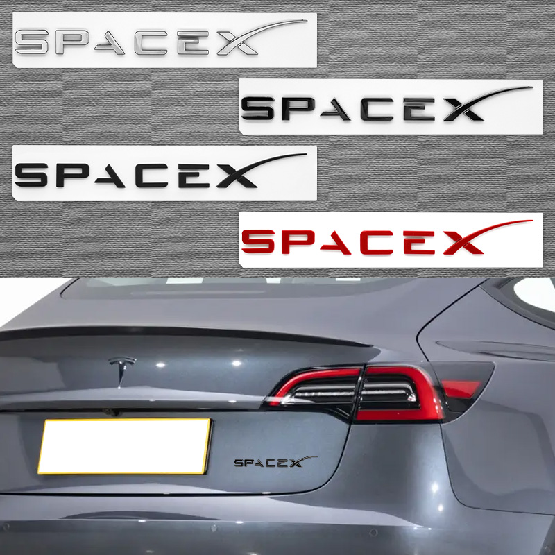 Tesla Tablet Accessories - 3D ABSロゴ文字 車 トランク フェンダー サイドバッジ