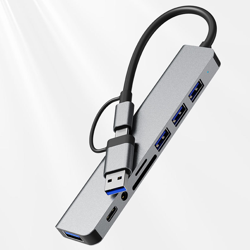 8in1 USB Type-C 3.0ハブ 3.5mmオーデ - Usb Hub Type C のレビューと価格
