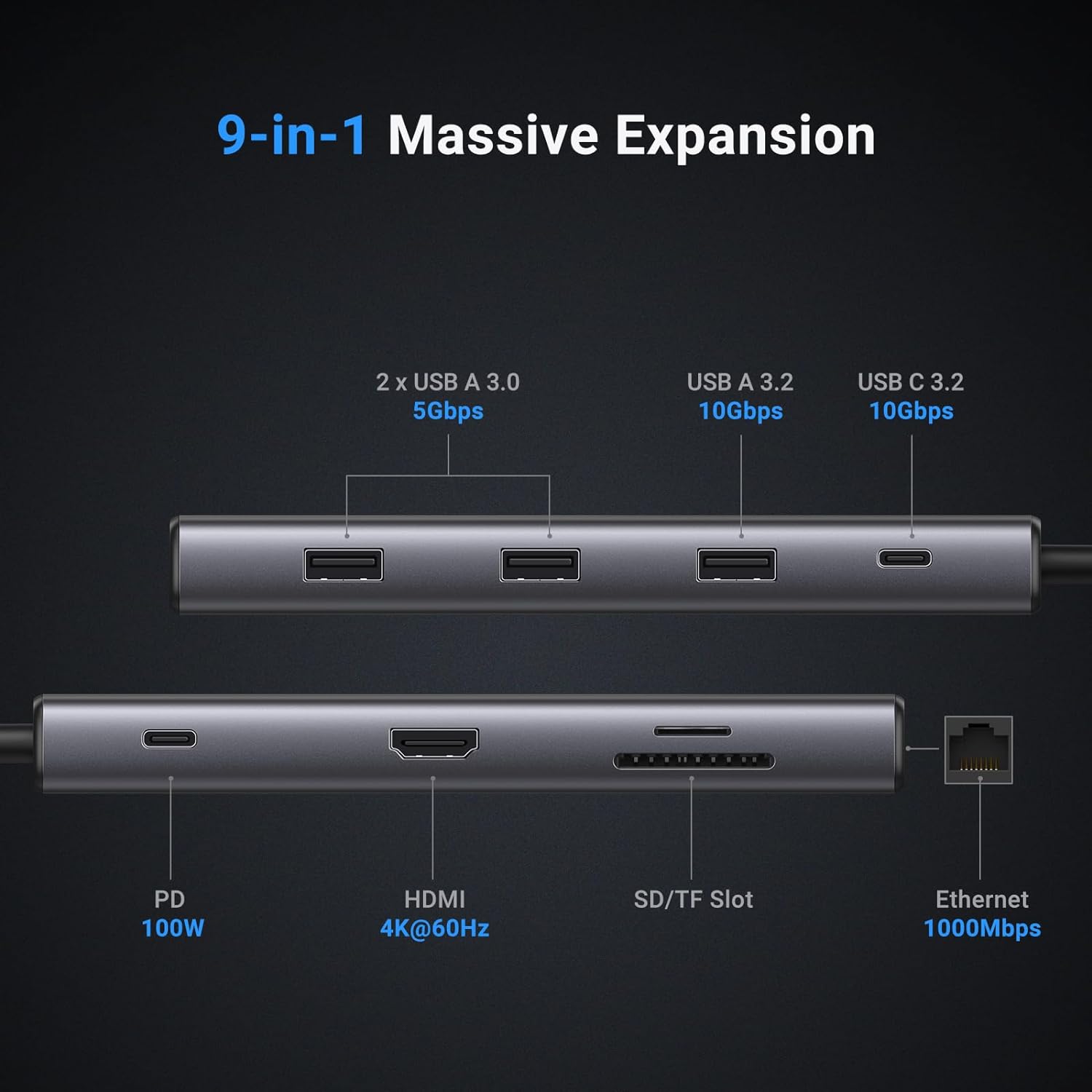 UGREEN Revodok Pro 109 USB C ハ - Usb Hub Type C のレビューと価格