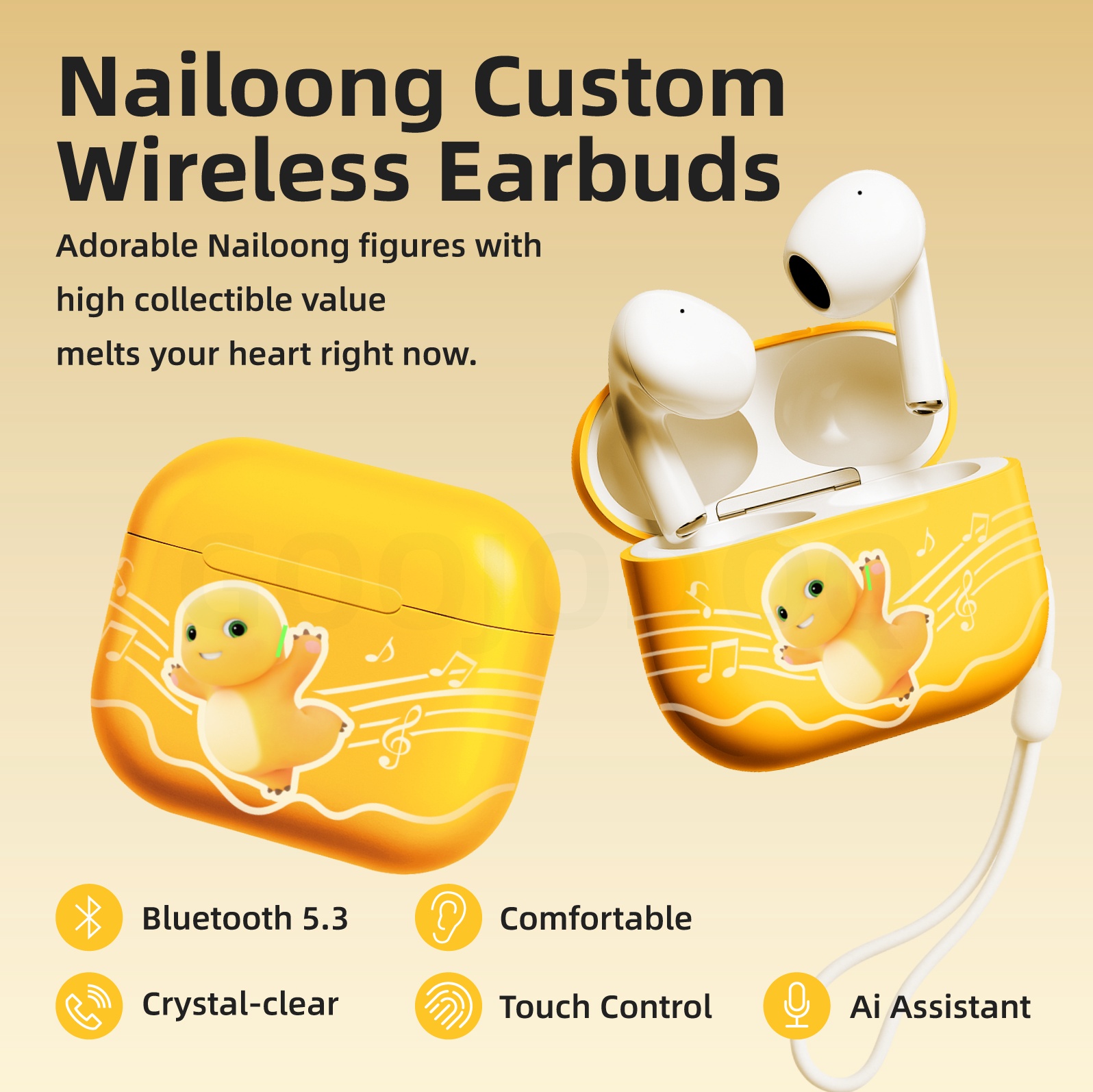 Nailoong TWS-A6 pro ワイヤレスヘッドフォ - Tablet Accessories Choice Store のレビューと価格