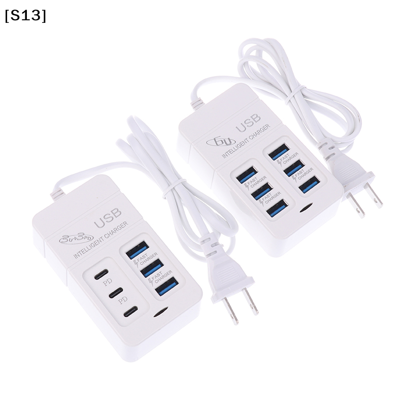 1PC USプラグ 6ポート マルチポートUSB充電器 35 - Usb Hub Type C のレビューと価格