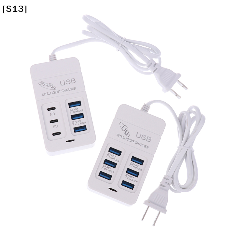 1PC USプラグ 6ポート マルチポートUSB充電器 35 - Usb Hub Type C のレビューと価格
