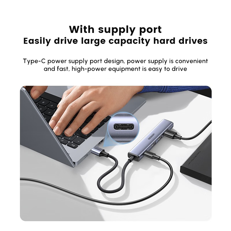 UGREEN USBハブ、4つのUSB2.0ポート、1つのT - Usb Hub Type C のレビューと価格
