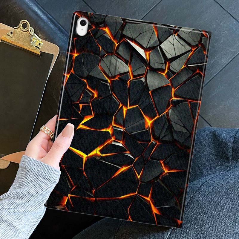 アート溶岩クラックファイアグロー サムスンギャラクシータブS - Samsung Tablet A9 Accessories のレビューと価格