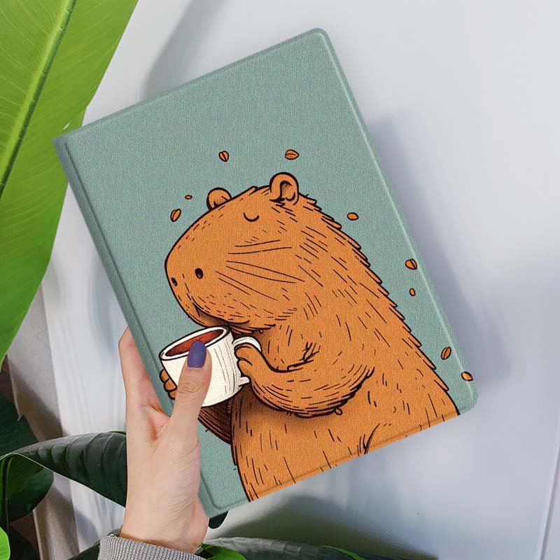 漫画カピバラバブルティー柄 サムスン Galaxy Tab  - Samsung Tablet A9 Accessories のレビューと価格