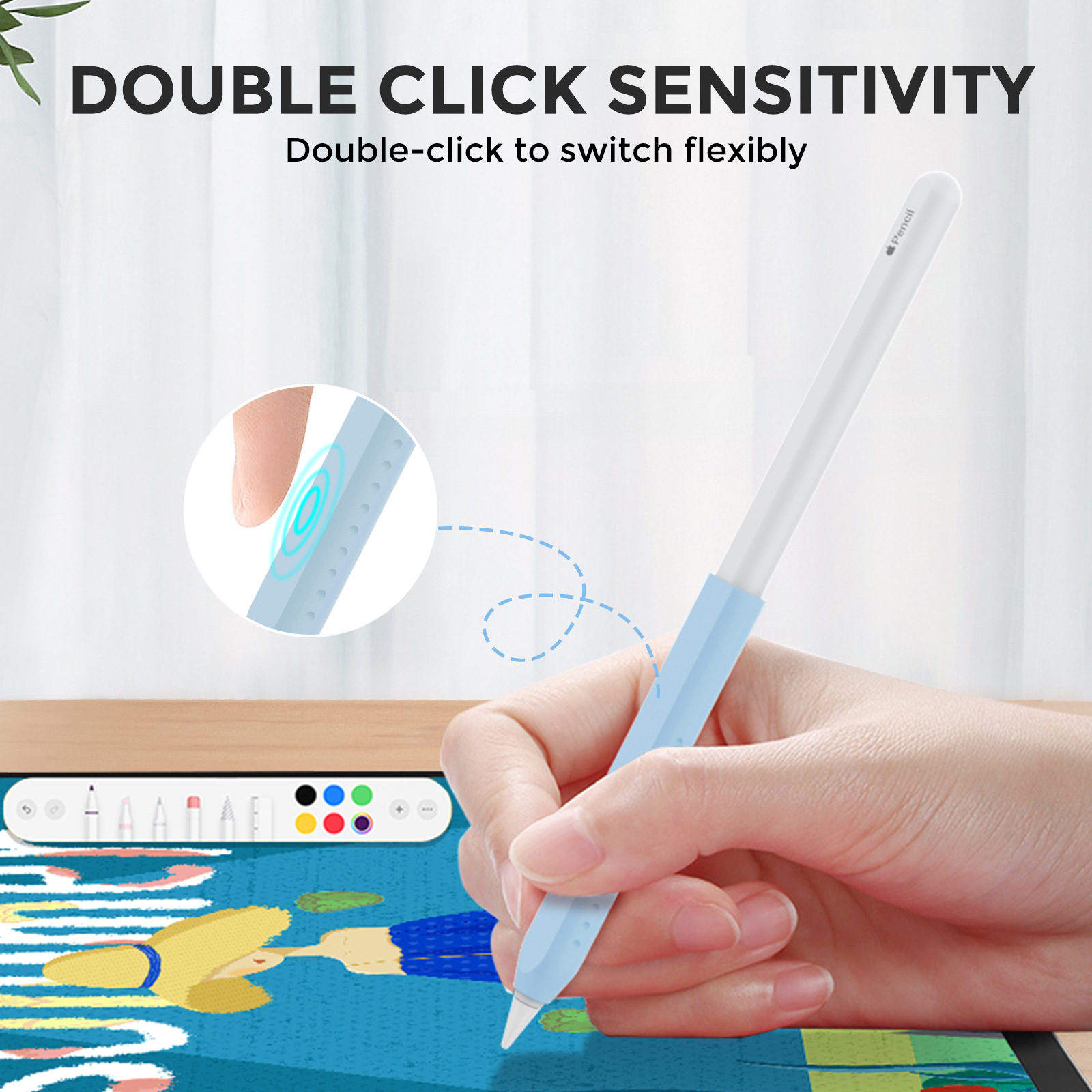 1PC スタイラスカバー Apple Pencil 1 2  - Tablet Accessories For Kids のレビューと価格