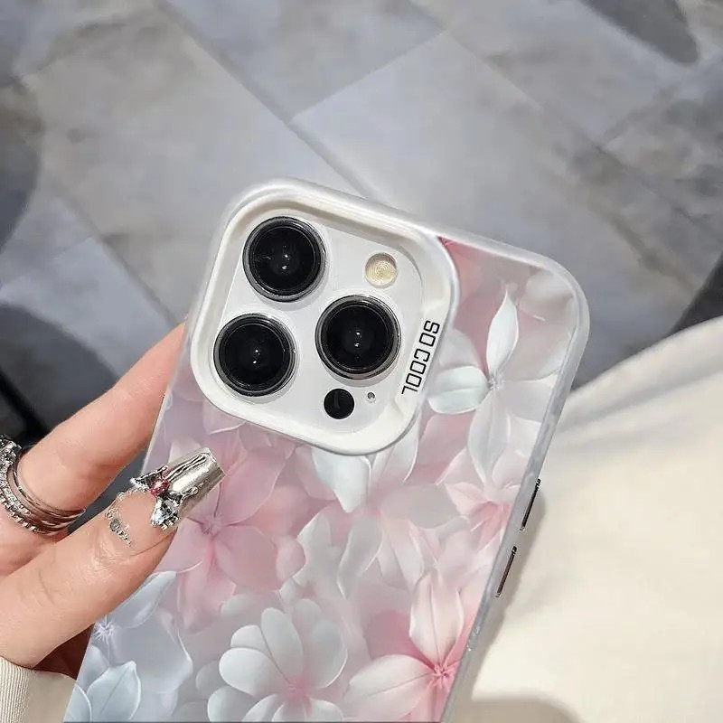 ピンクの花柄ケース iPhone 15Pro 17 16 1 - Paper Feel Screen Film のレビューと価格