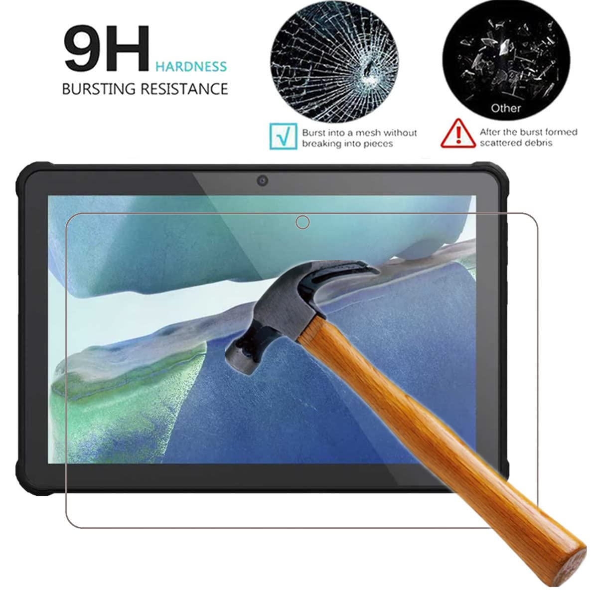 キティタブレット用スクリーンプロテクター,落下防止,透明,9 - Oukitel Tablet Accessories のレビューと価格