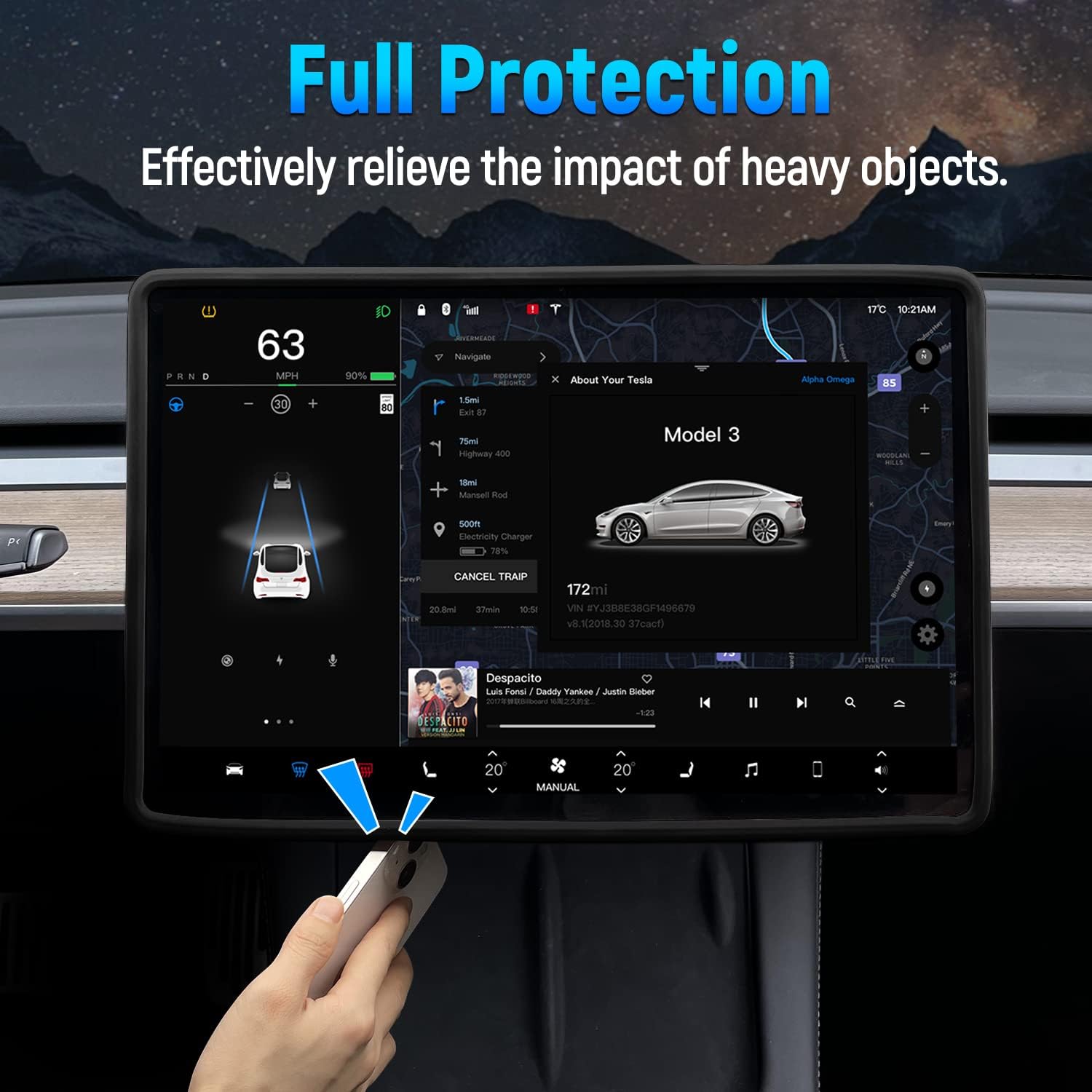 テスラモデル 3 Y ハイランドスクリーンプロテクターシリコ - Tesla Tablet Accessories のレビューと価格