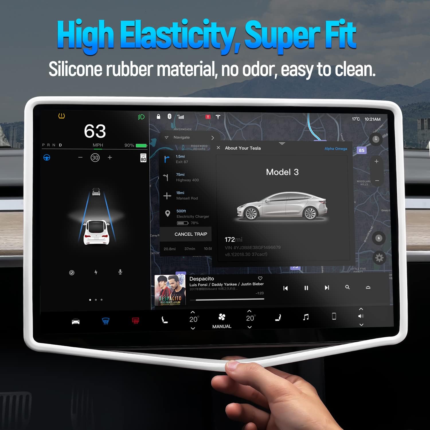 テスラモデル 3 Y ハイランドスクリーンプロテクターシリコ - Tesla Tablet Accessories のレビューと価格
