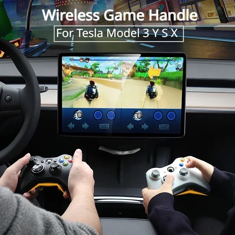 テスラ モデル3 Y S X用 ゲームハンドル ワイヤレスス - Tesla Tablet Accessories のレビューと価格