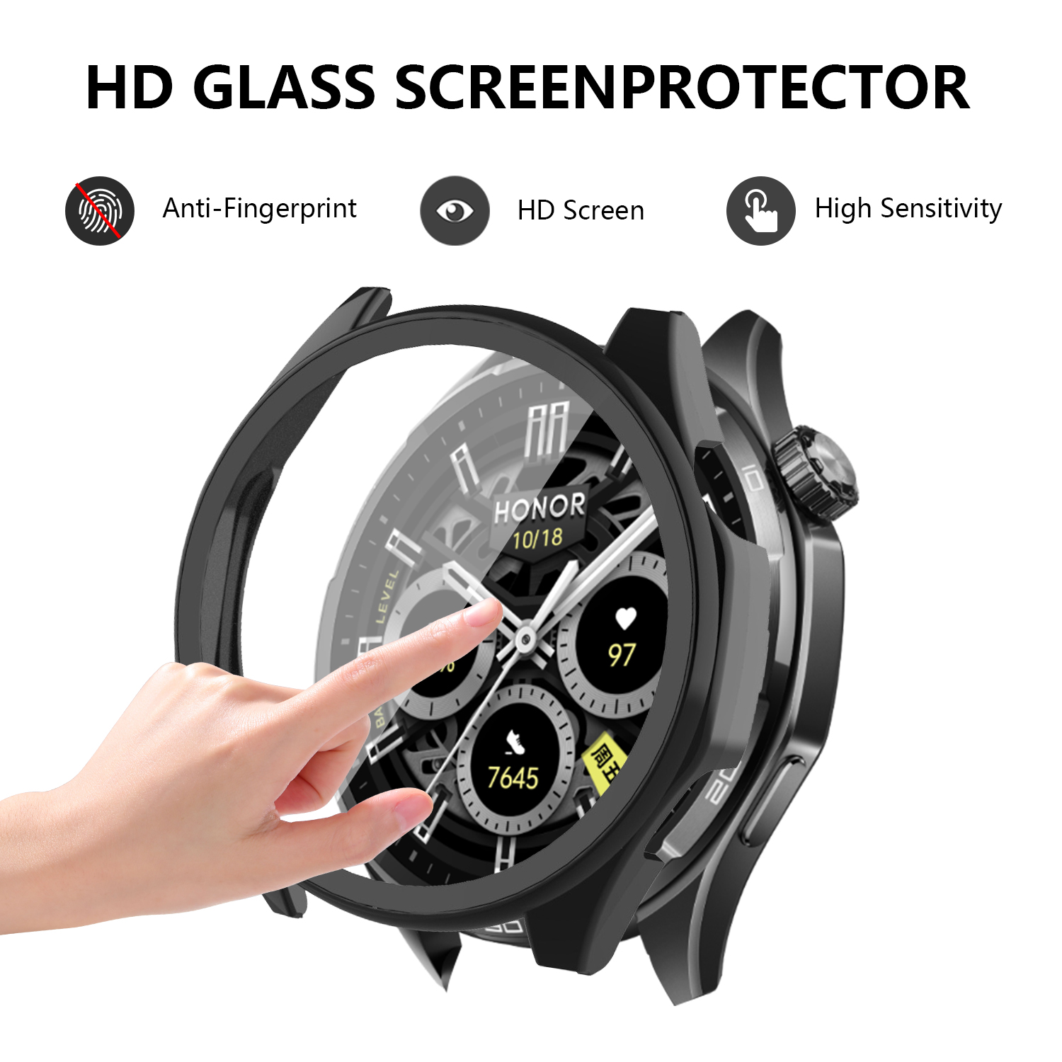 For Honor Watch 6 Plus ケース PC  - Screen Protector Matte のレビューと価格