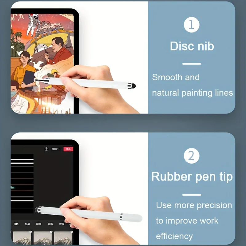 2in1 スタイラスペンユニバーサル描画タブレット容量性スク - Drawing Tablet Pen Accessories のレビューと価格