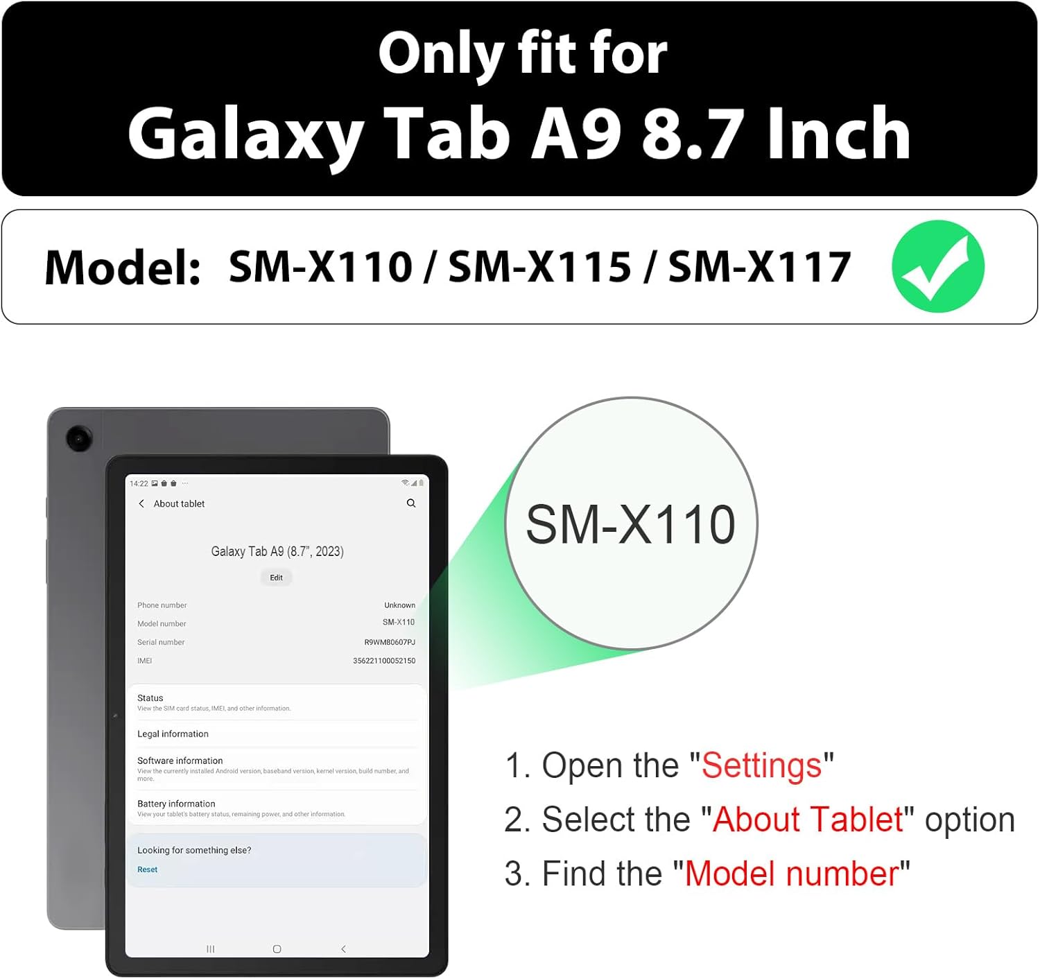 Samsung Galaxy Tab A9 2023 8.7 - Samsung Tablet A9 Accessories のレビューと価格